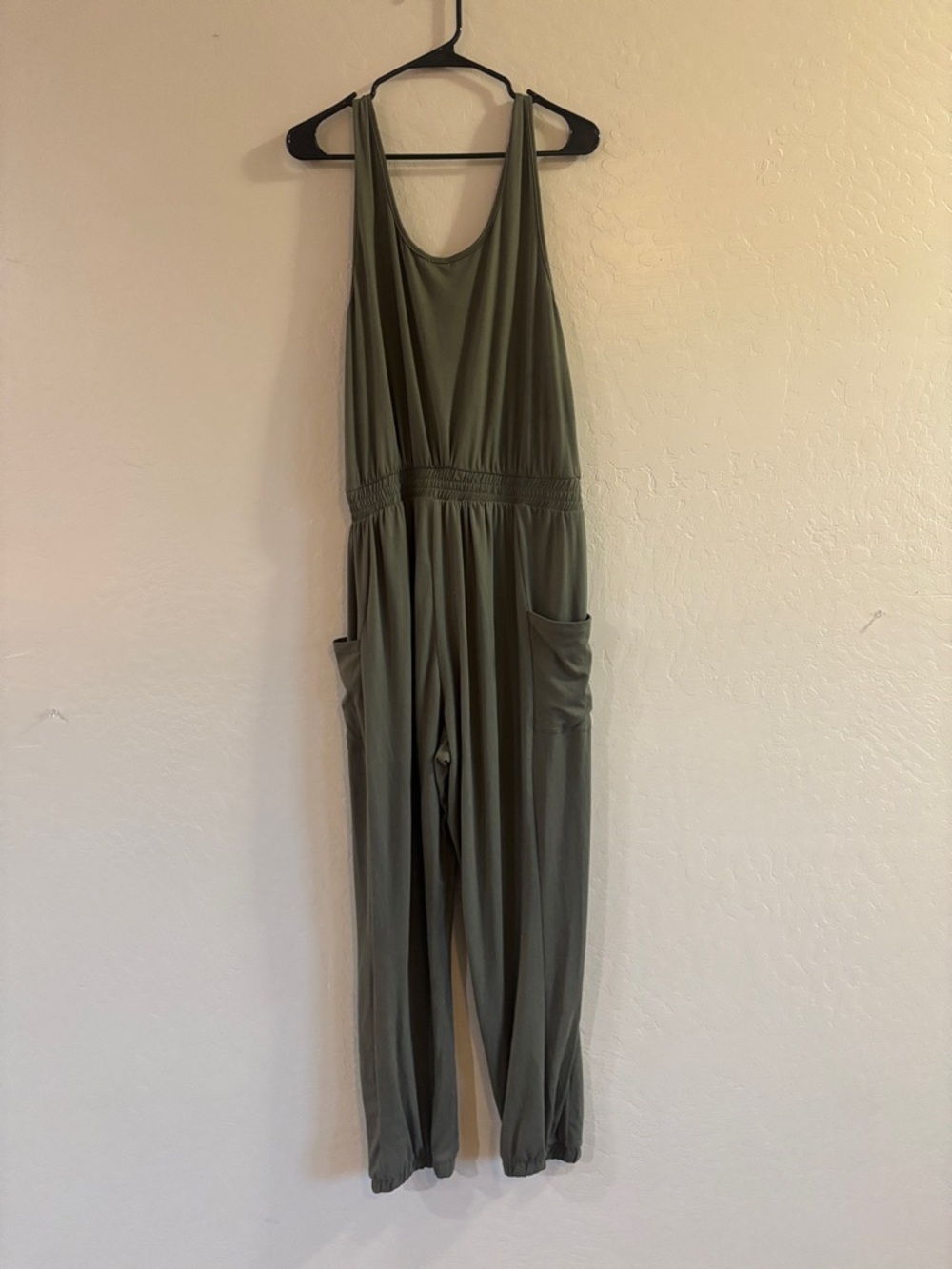 J for Justify Olive Utility Button-Front Sleeveless Jumpsuit - Picture 5 of 5